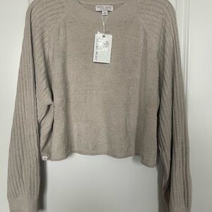 Barefoot Dreams Cream Crew Neck Sweater